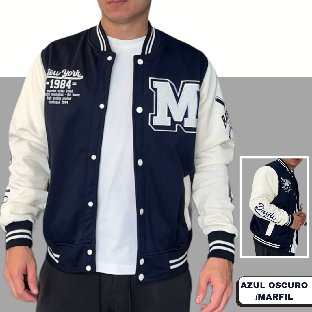 Cazadora beisbolera hombre hot sale
