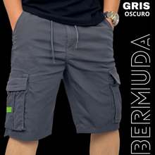 Cargar imagen en el visor de la galería, Bermuda en dril licrado